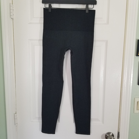 SPANX Loook At Me Now Charcoal Heather Gray Leggings XL - Picture 3 of 4